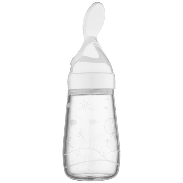 Silicone Squeezing Feeding Baby Bottle