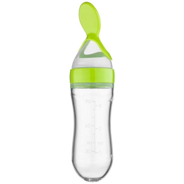 Silicone Squeezing Feeding Baby Bottle
